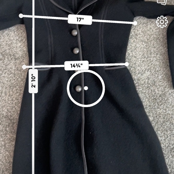 Emporio Armani women’s 100% Virgin Wool Black womens overcoat XS - Picture 8 of 12